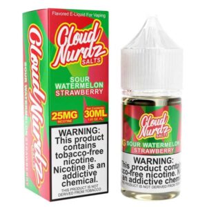 Cloud Nurdz TFN Sour Watermelon Strawberry Nic Salt - (30mL)
