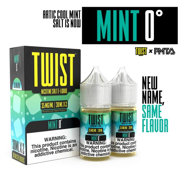 Mint 0° Nic Salt by Twist E-liquids - ( 2 Pack) - E-Juice