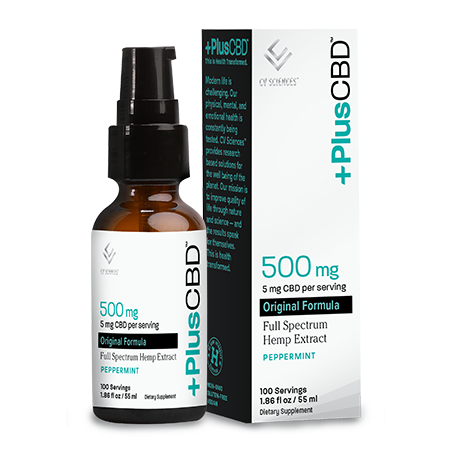 PlusCBD Original Liquid Peppermint 500mg - CBD