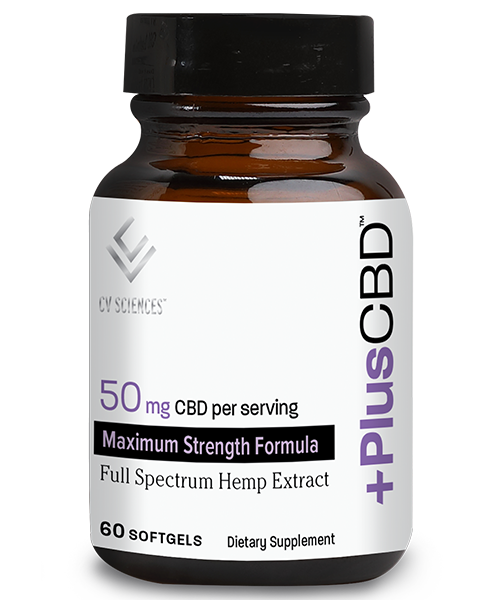 PlusCBD Maximum Strength Softgels 50mg 60ct - CBD