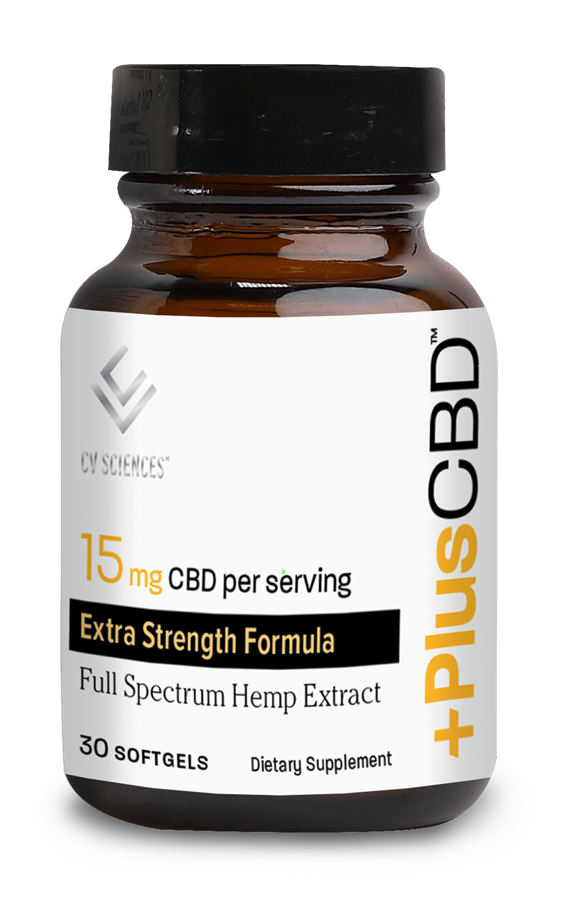 PlusCBD Extra Strength Softgels 15mg 30ct - CBD