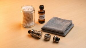 Vape device cleaning supplies and tools