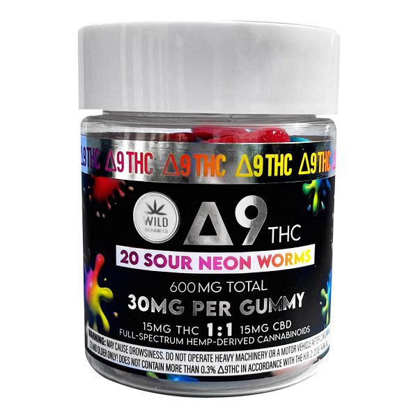 Delta 9 THC Sour Neon Worms Gummy - New Deals
