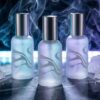 Nicotine salt e-liquid bottles with smooth vapor wisps
