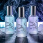 Nicotine salt e-liquid bottles with smooth vapor wisps
