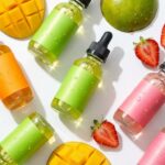 Naked 100 e-liquid bottles with tropical fruit flavors